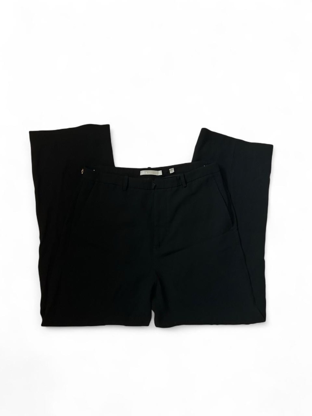 Vince. Women’s Black Wise Leg Crepe Trouser Dress Pants - Classic Straight Fit